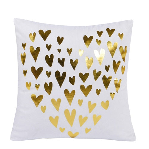 Geometrischer Kissenbezug, Schwarz Weiß Kissenbezug, Dekoratives Kissen Mode Golden Designer 45x45