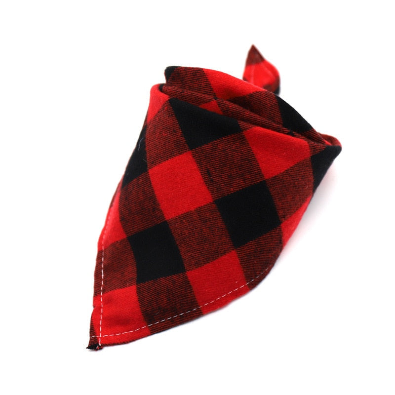 Hundebandanas, Großer Haustierschal für Hunde aus Baumwolle Plaid Waschbar, Fliege Halsband Katze Hundeschal
