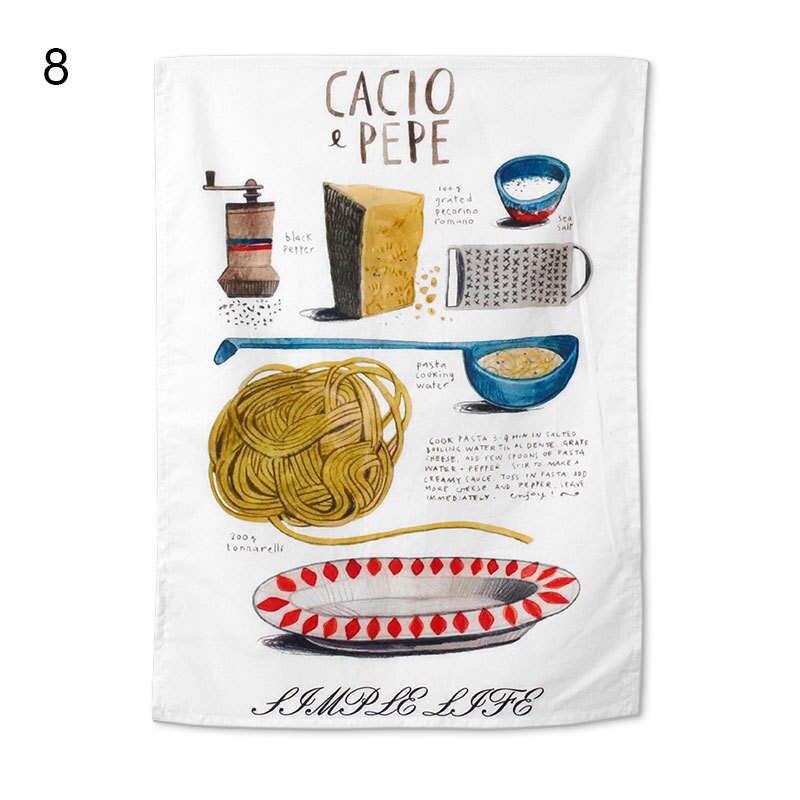 Weicher Baumwollstoff Tischsets für Esstisch, Tischsets Pflanzennahrung gedruckte Serviette für Zuhause, Küche, Restaurant