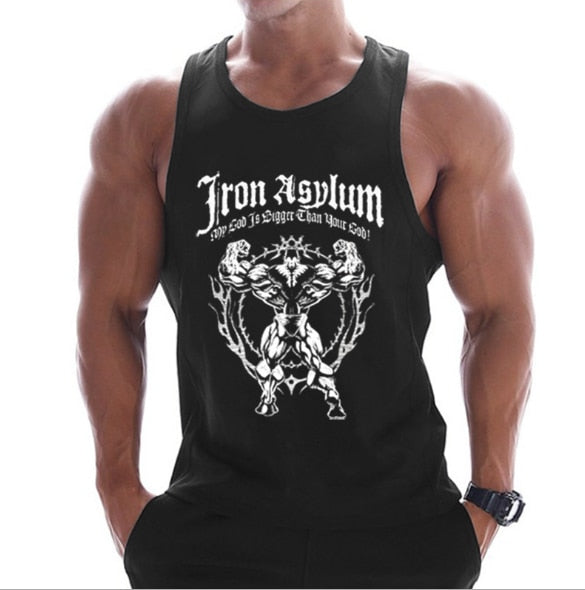 Neue Fitnessstudios Kleidung aus Baumwolle, Bodybuilding ärmelloses Unterhemd