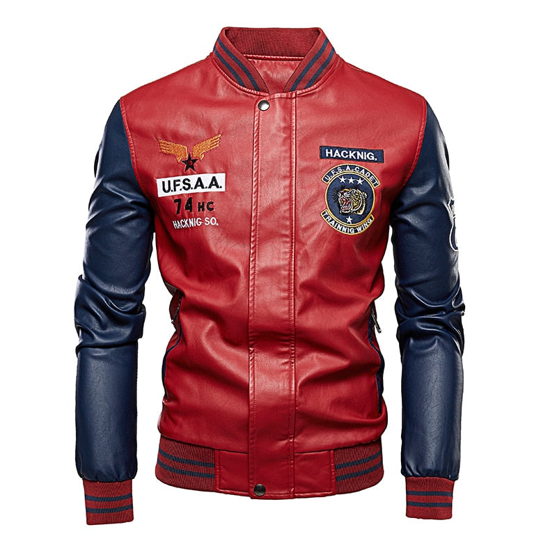 Herren Bomberjacke, Männer Leder- und Baseballjacken / Biker