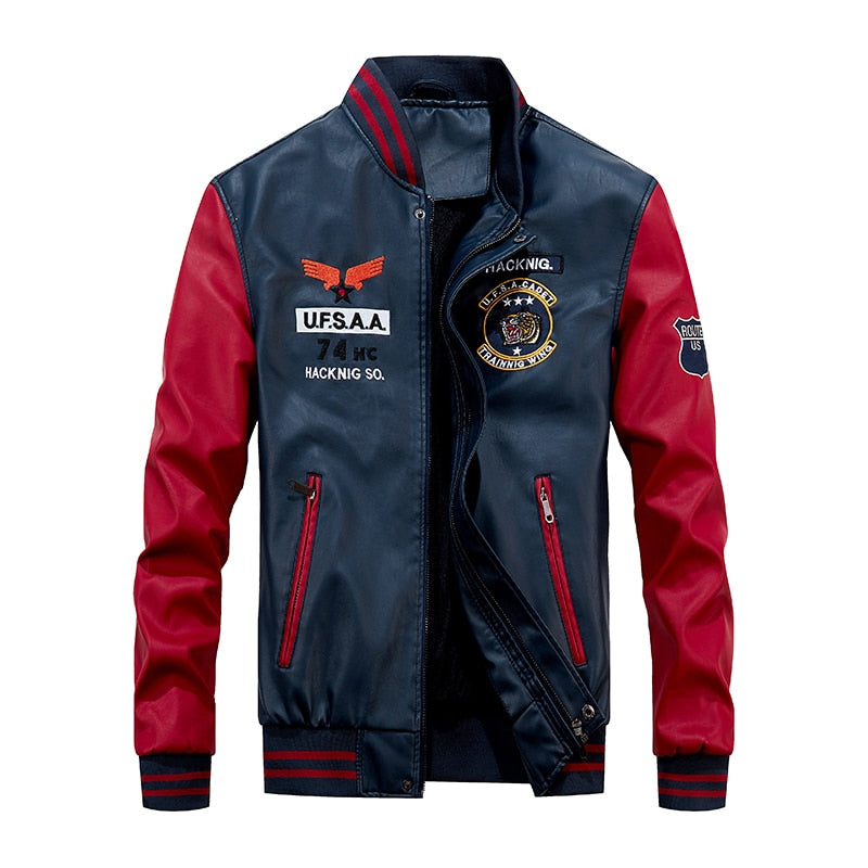 Herren Bomberjacke, Männer Leder- und Baseballjacken / Biker