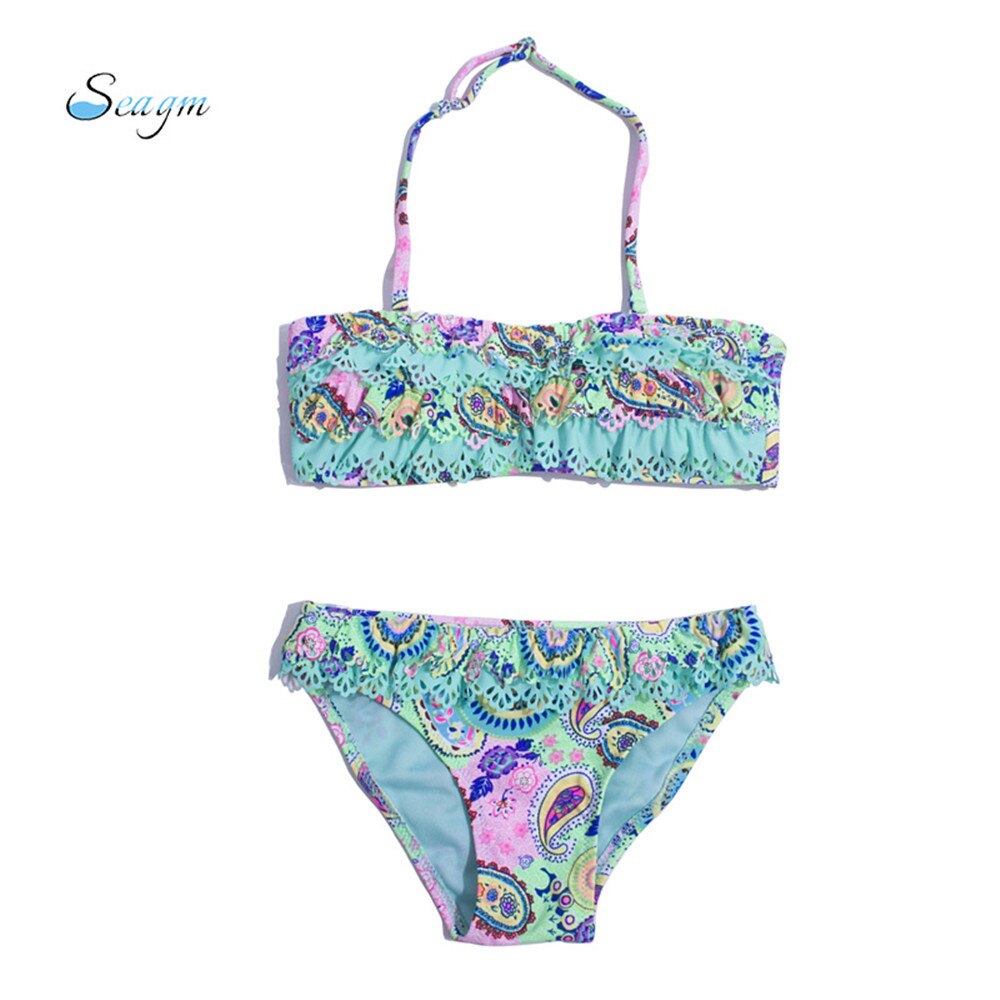 Badeanzug Bikini Set für Kinder Mädchen, Zwei-Stücke Schwimmenanzug für den Sommer