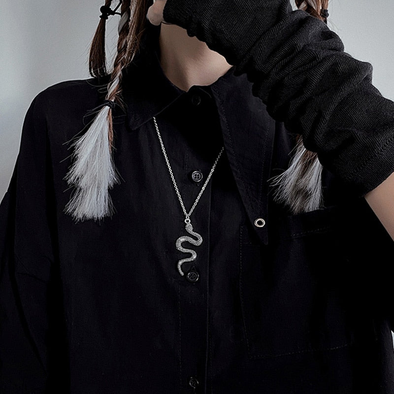 Anhänger Necklace Schlangenhalskette, Minimalistischen Stil Legierung
