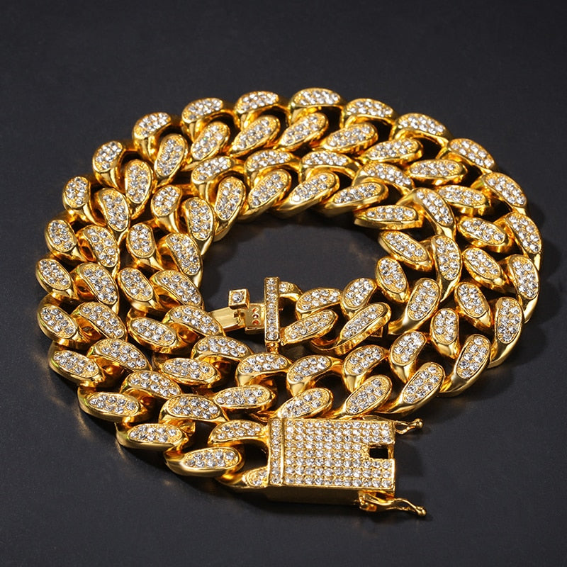 18 Karat Echt Vergoldette Halskette/Platin überzogen, Weißgold Halsband Halskette Armband