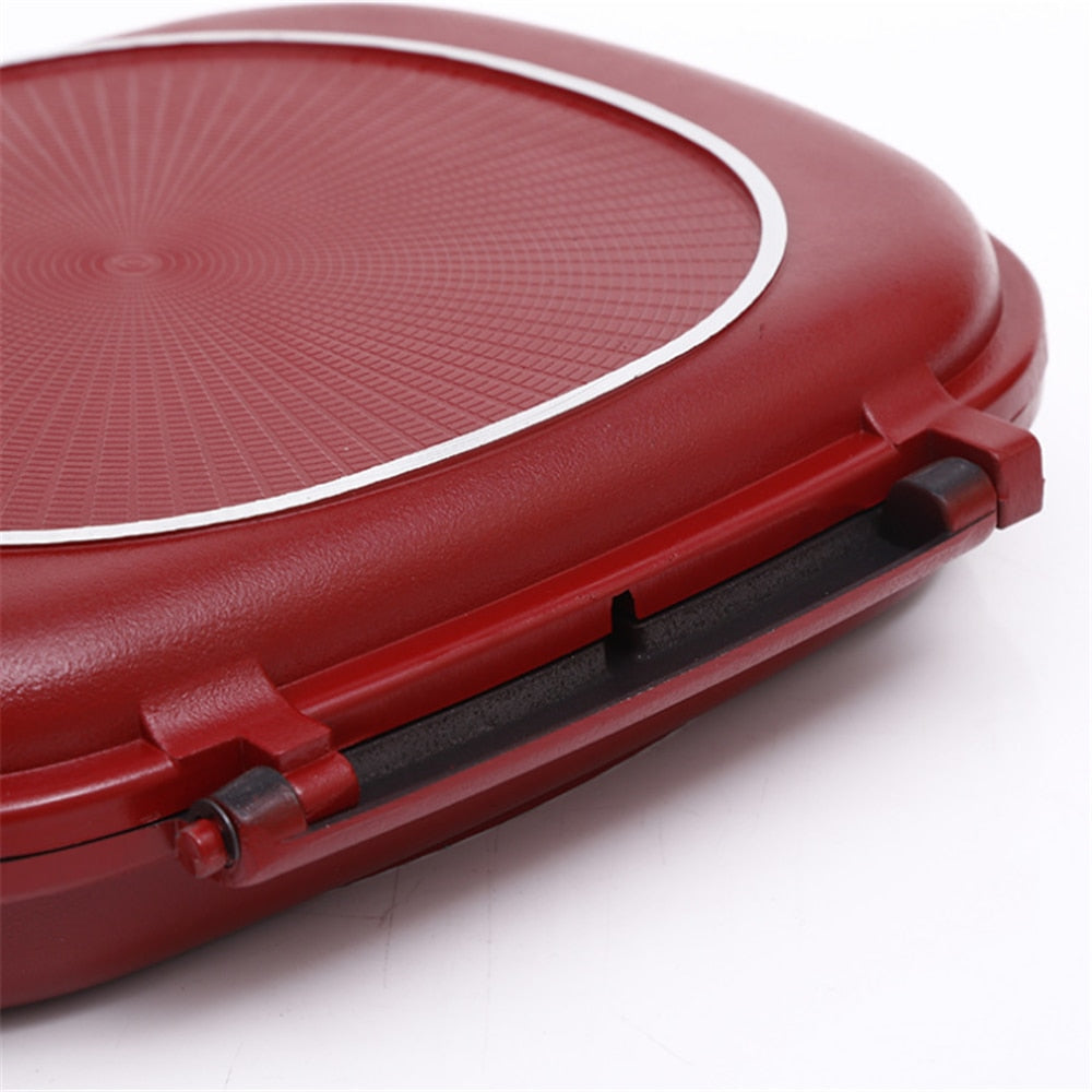 Doppelseitige Grillpfanne, Bratpfanne Skillet Grill Langlebige Antihaftpfannen