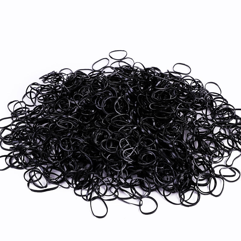 500Pcs/Pack bunte kleine Einweg-Haarbänder elastisches Gummiband Pferdeschwanzhalter, Haarschmuck für Mädchen
