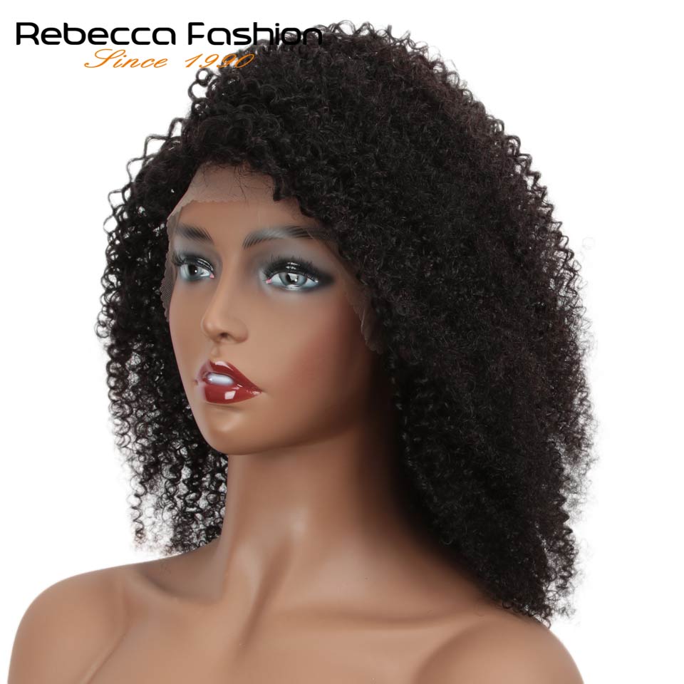 Rebecca Lace Front Short Bob Perücken Afro Kinky Curly Echthaarperücken, brasilianischen Human Lace Perücke