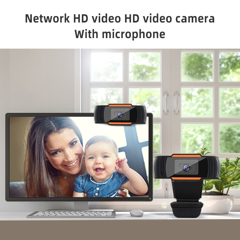 Webcam 1080P Full HD USB Web Kamera mit Mikrofon USB Plug and Play Video, Call Web Cam für PC Computer Desktop Gamer Webcast