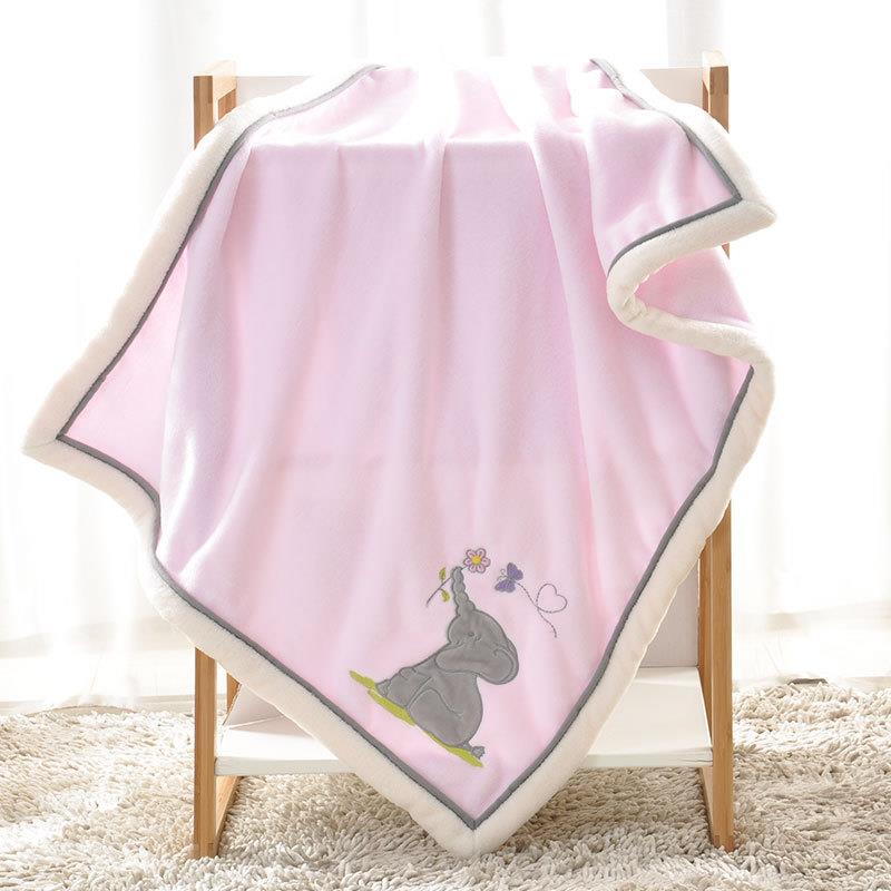 Babydecken Neugeborenes Doppelstöckige Warme Flanelldecke