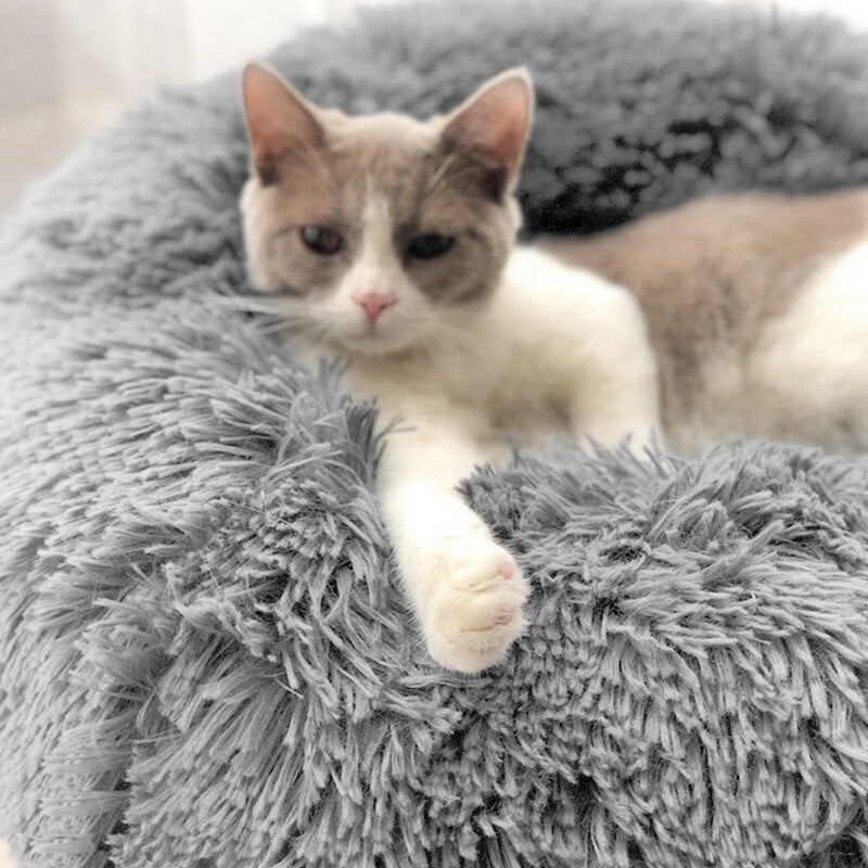 Hundebett, Katzenbett, Hundebetten, Weiche und Bequeme Doughnut Form