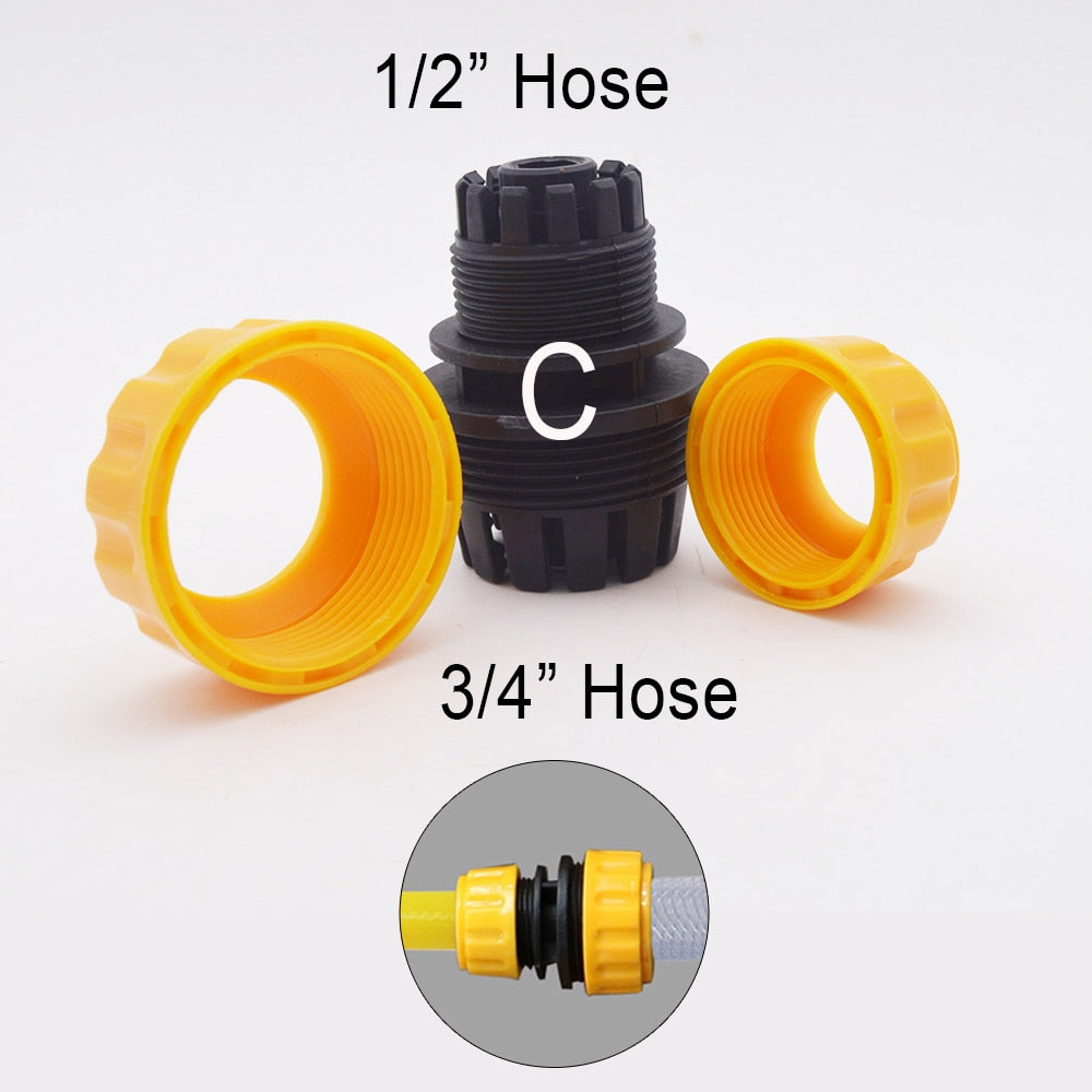 Gartenzubehör Outdoor 3/4 Auto Gartenschlauch Adapter Schnellkupplung Reparatur Schlauchverbinder Wasserhahn Anschluss Rohrverschraubungen 1/2