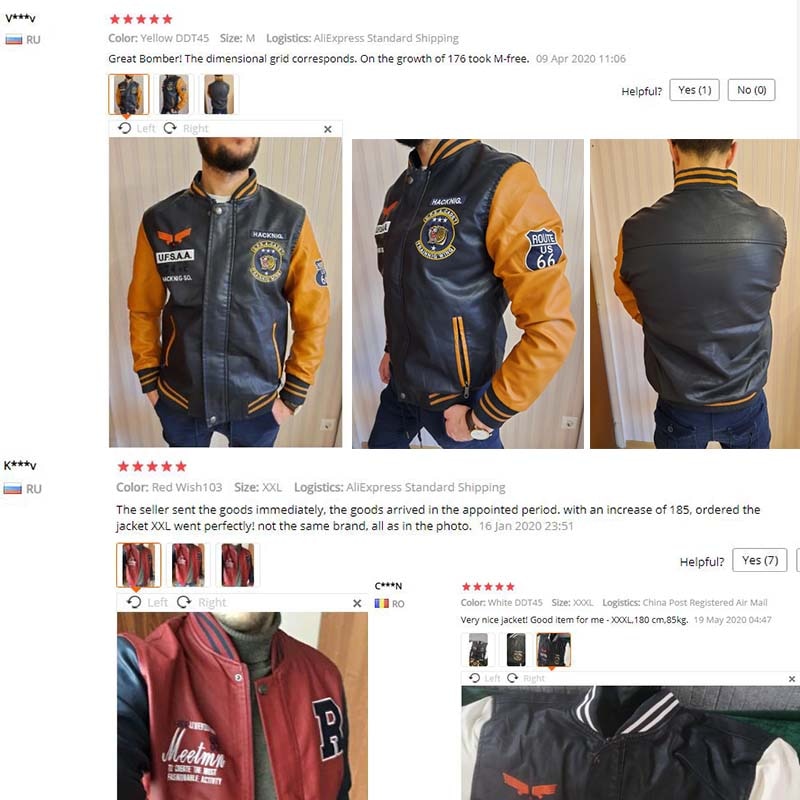 Herren Bomberjacke, Männer Leder- und Baseballjacken / Biker