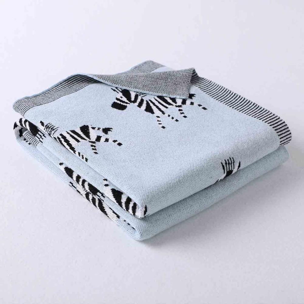 Babydecken Neugeborenes weiches Pucktuch 100 * 80 cm, Baumwolle gestrickt