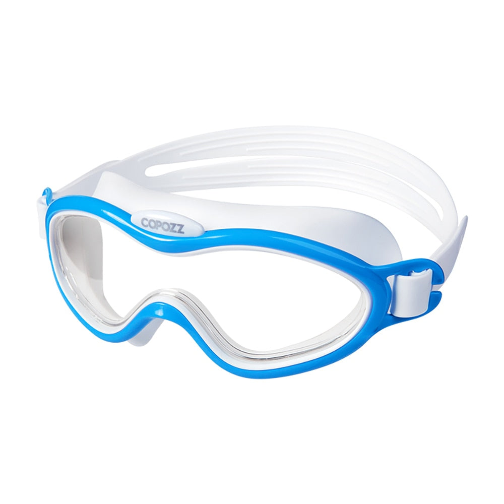 Kinder-Schwimmbrille, Anti-Beschlag, wasserdicht, für Kinder und Jugendliche, großer Rahmen, Schwimmbrille für Jungen und Mädchen, einteilige Schwimmbrille