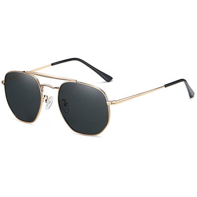Klassische Sonnenbrille mit polarisierten Retro-Metallrahmen für Herren & Damen, Sonnenbrille Markendesign