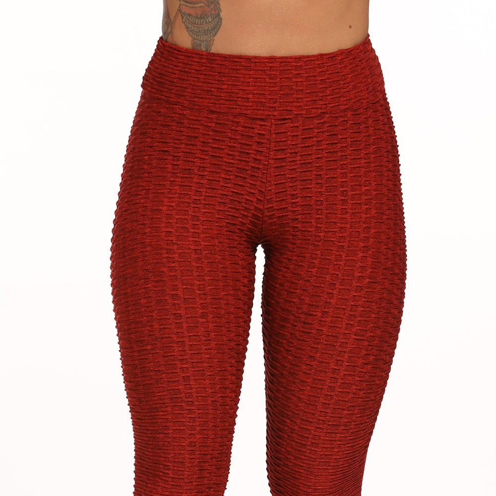 Sports Leggings Damen, Anti-Cellulite dehnbare Sporthose Hohe Taille