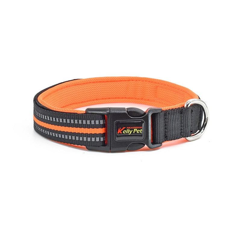 Atmungsaktives Mesh-Nylon-Hundehalsband Reflektierende Hundehalsbänder für kleine, mittelgroße und große Hundetrainingshalsketten für Hundezubehör
