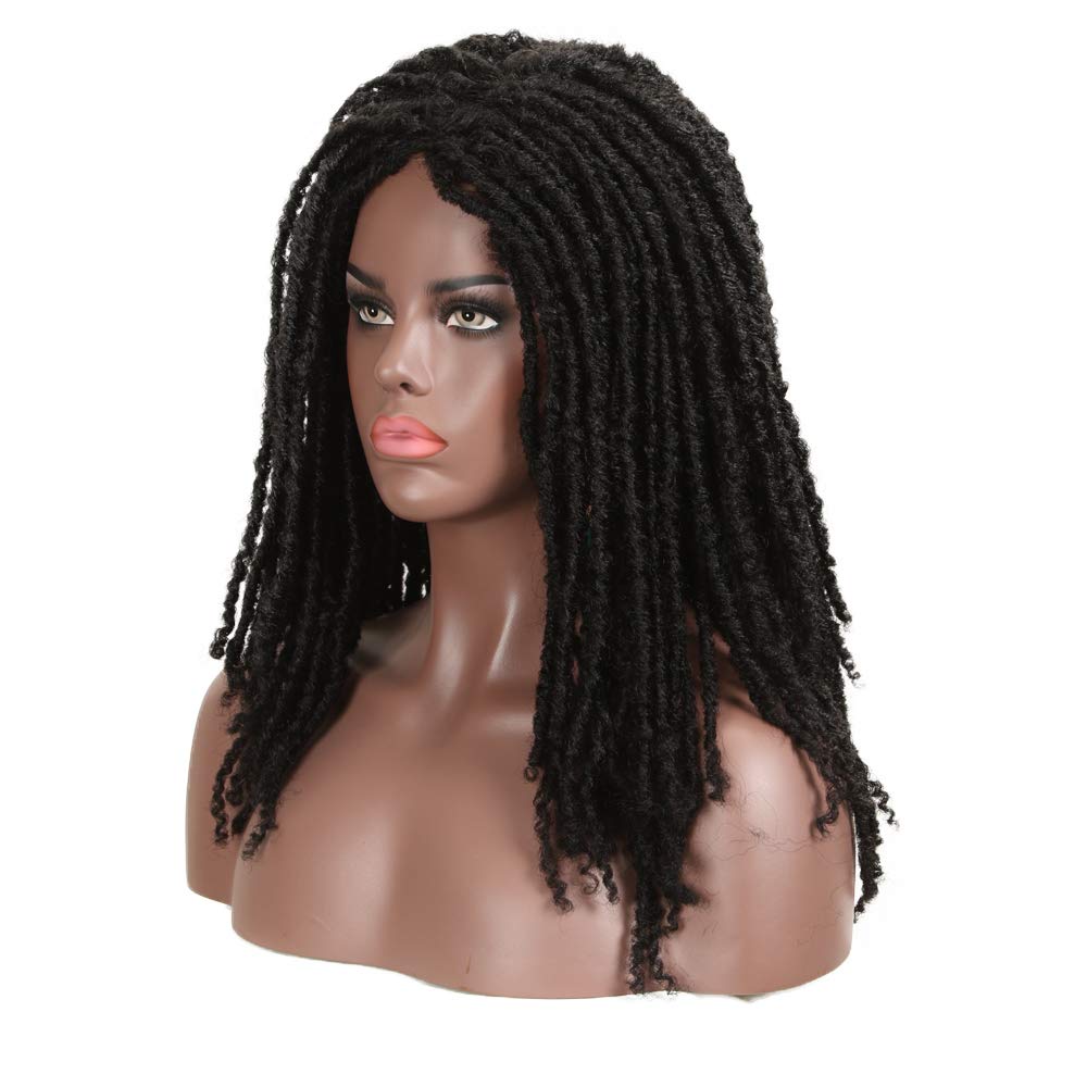 Bella Synthetische Perücke für schwarze Frauen 22quot; Gehäkelte Perücke Zöpfe, Twist Jumbo Dread Faux Locs lange Afro-Perücke Dreadlock-Haar-Flechtperücke
