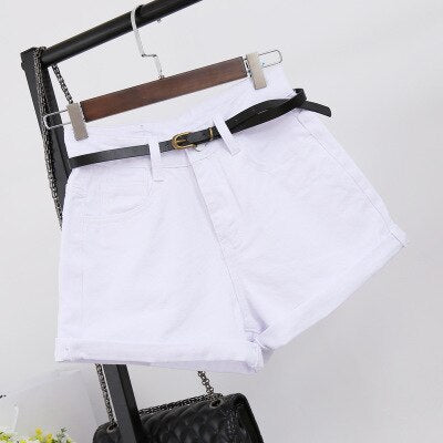 Solide Frauen Kleidung Denim Shorts Harajuku, Dünne Kurze Hosen für den Sommer