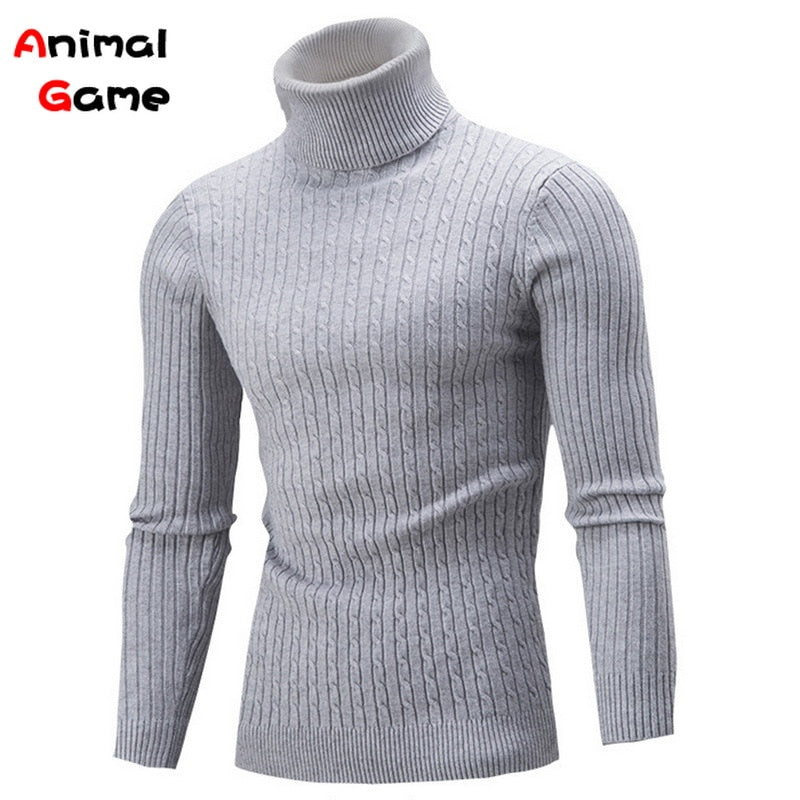 Rollkragen Warmer Strickpullover für Männer