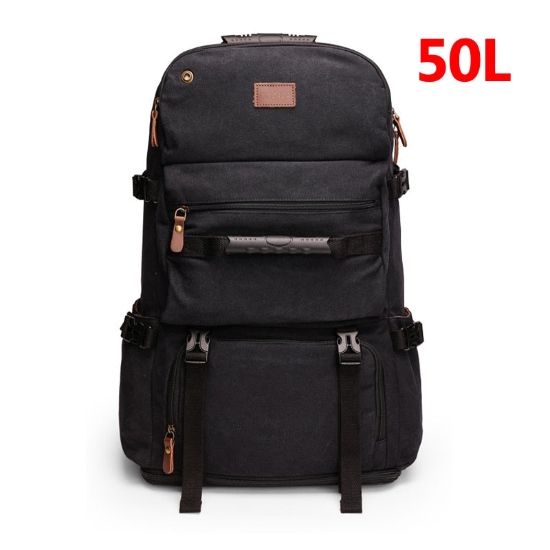 Herren Reise Pack Tasche 80L Rücksack mit großer Kapazität Multifunktions-Segeltuch-Gepäck