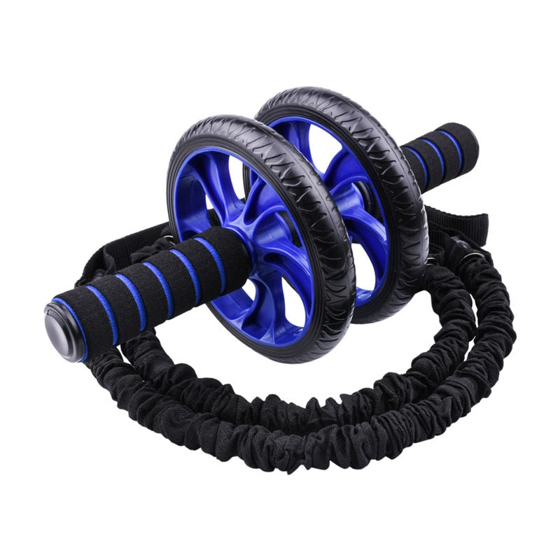 Bauchrad Ab Roller Set, Widerstandsbänder Push-Up-Ständer, Heimübung, Bodybuilding Muskeltraining