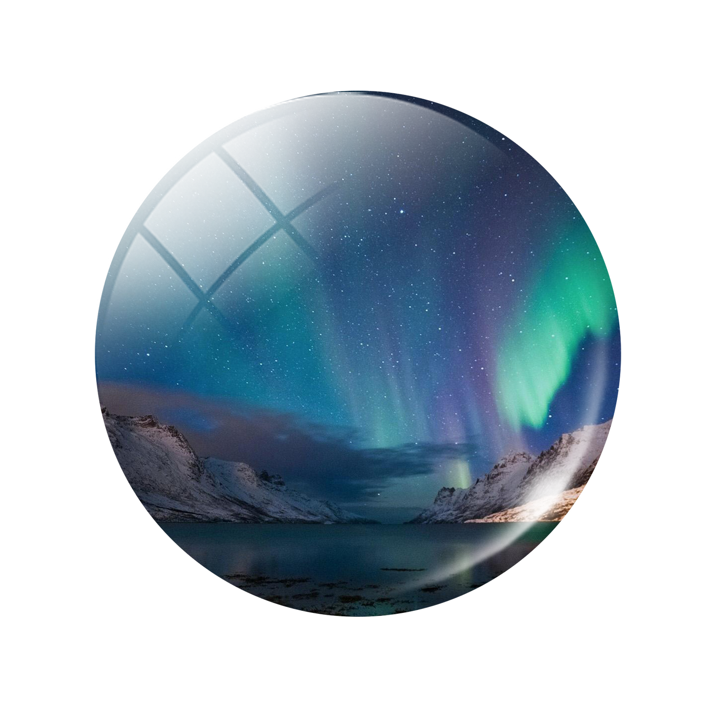 Aurora Luminous Kühlschrank-Aufkleber, magnetisch, im Dunkeln leuchten, neue 30 mm Glascabochon-Kühlschrankmagnete, niedliche Heimdekoration