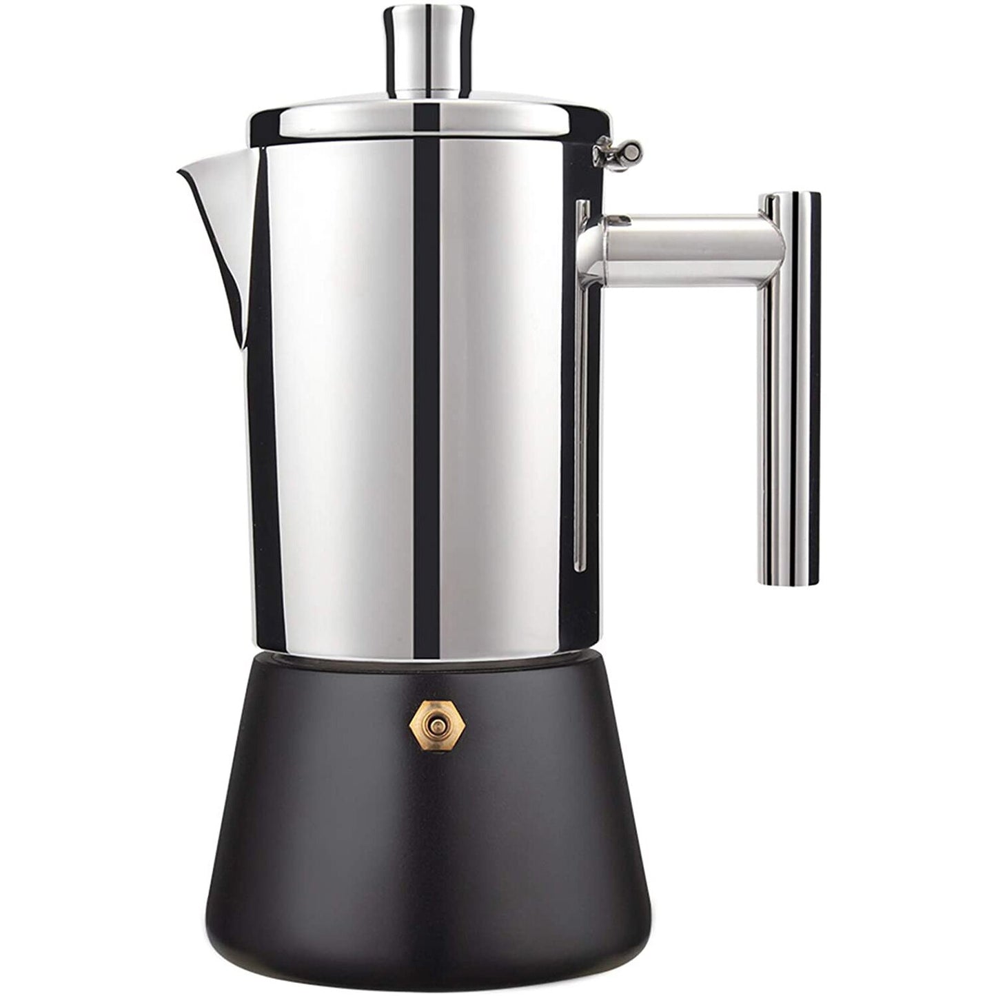 300/500ML 304 Edelstahl Geysir Kaffeemaschine Induktionskocher Espresso Kaffeekanne, Moka Pot Italienische Kaffeemaschine
