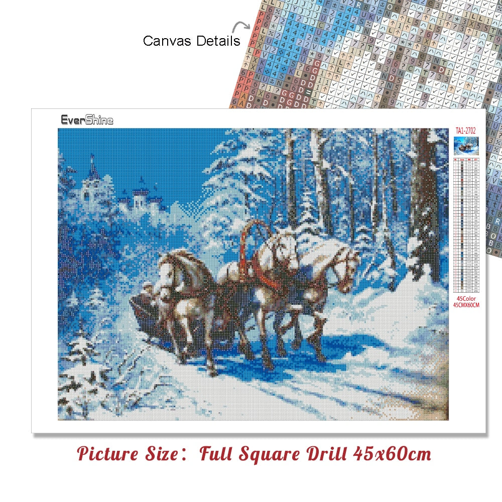 Full Set Winter Strass Bilder Dekoration Home, Zubehör Diamond Dekoration für Home