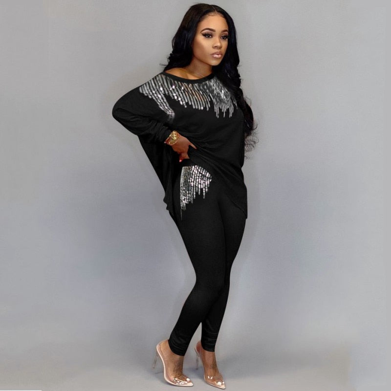 Damen Top und Hosen Zweiteiler Streetwear Outfits