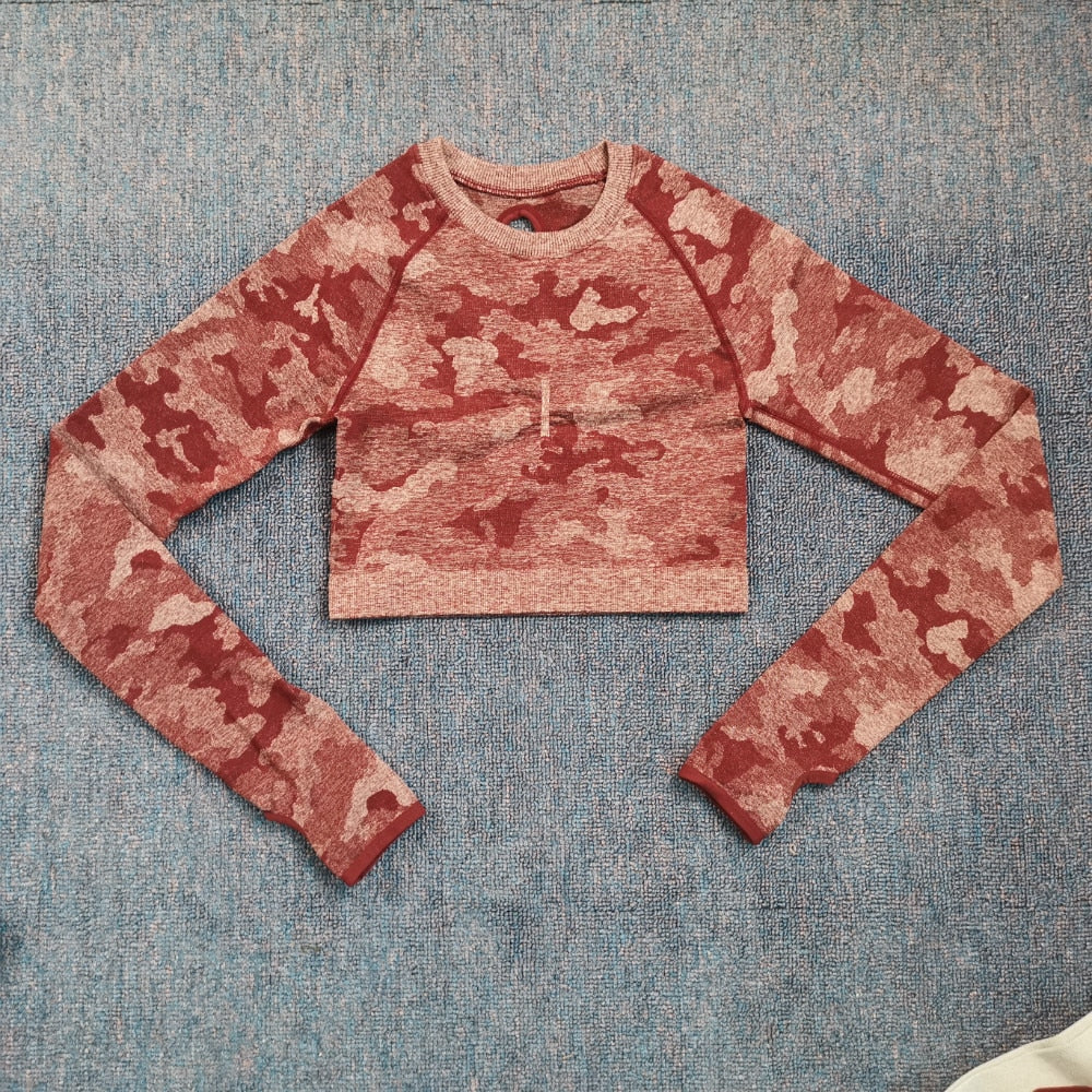 3 Teile / satz Damen Camouflage Yoga Set, Yoga-Leggings für Frauen, gestreifte Kompressionshose