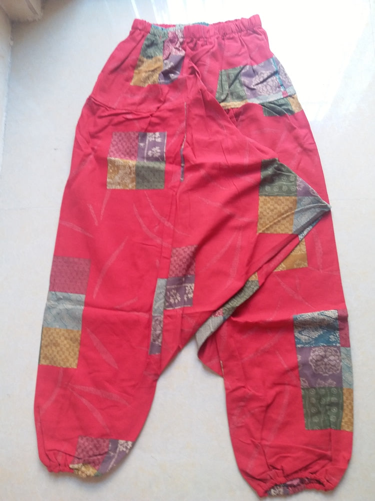 Baggy-Haremshose für Damen, kausaler Druck, Hippie-Jogginghose