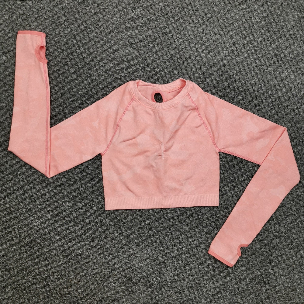 3 Teile / satz Damen Camouflage Yoga Set, Yoga-Leggings für Frauen, gestreifte Kompressionshose