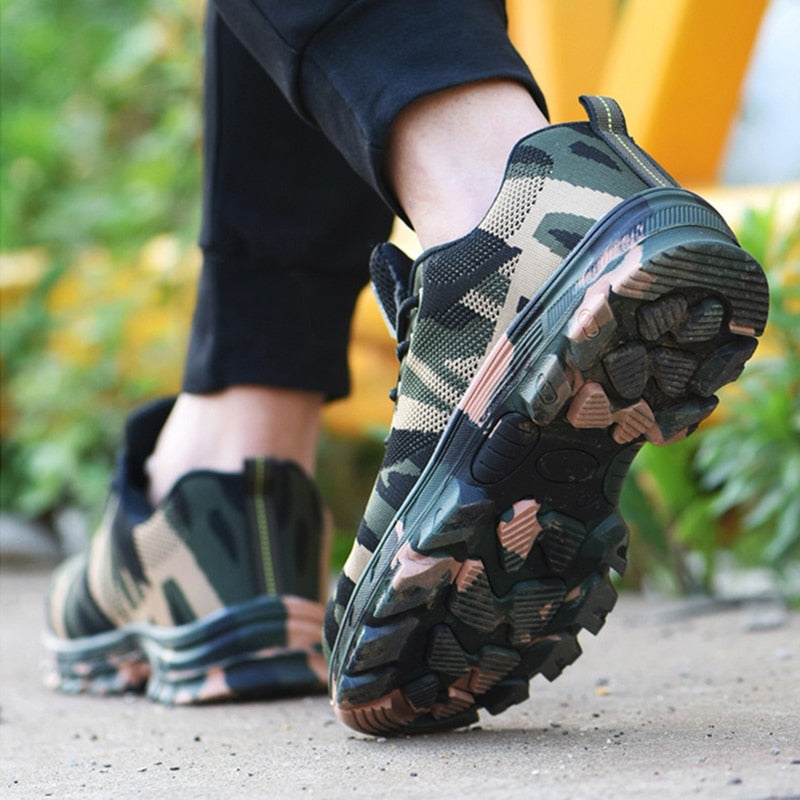 Anti-Smashing Pannensichere Sicherheitsschuhe, Herren & Damen Steel Toe Air Work Sneakers