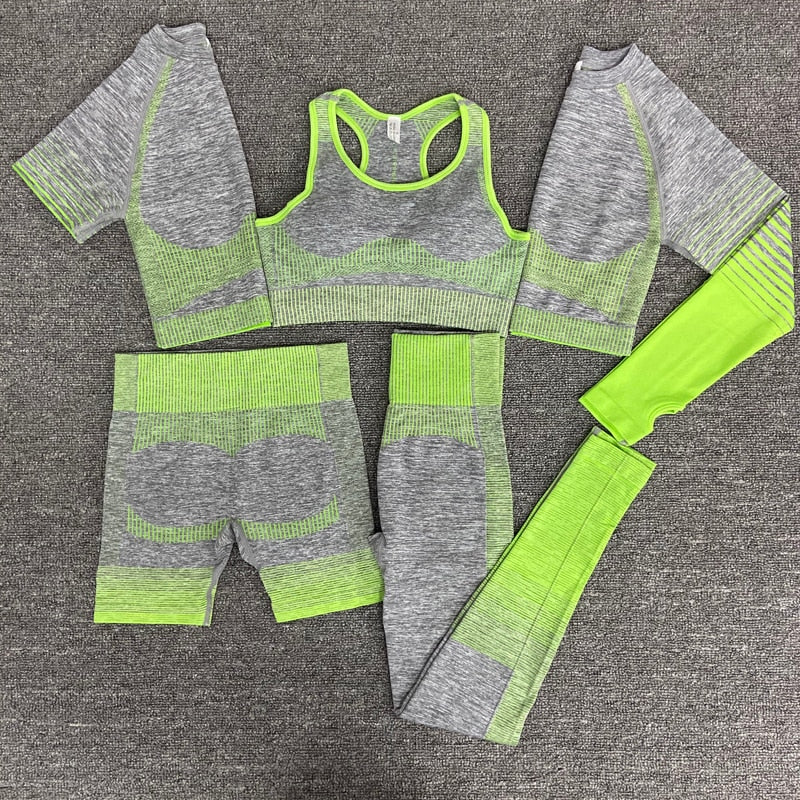 2/3/5 stücke Nahtlose Damen Sportbekleidung & Yoga-Set