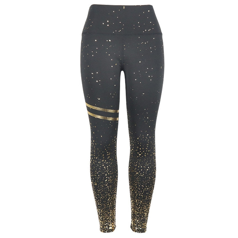 Schwarze Yogahose, schnell trocknende Leggings für Damen