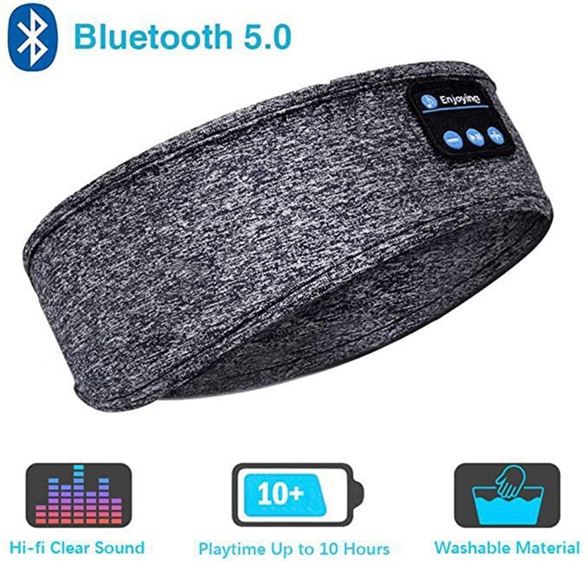 Bluetooth-Schlafkopfhörer, Sport-Stirnband, kabellosen Musik-Kopfhörer, Augenmaske für Seitenschläfer