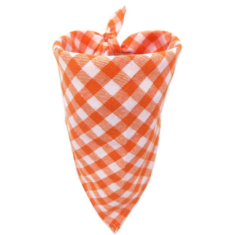 Hundebandanas, Großer Haustierschal für Hunde aus Baumwolle Plaid Waschbar, Fliege Halsband Katze Hundeschal