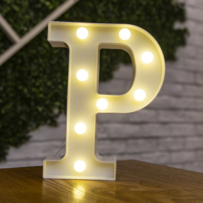 Alphabet Buchstaben LED-Leuchten, Leuchtzahl Lampe, Dekor Batterie, Nachtlicht für Zuhause Hochzeit Geburtstag Weihnachtsfeier Dekoration