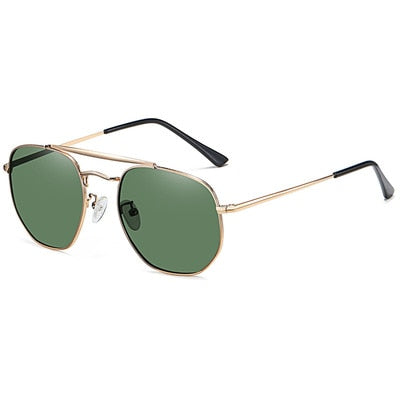 Klassische Sonnenbrille mit polarisierten Retro-Metallrahmen für Herren & Damen, Sonnenbrille Markendesign