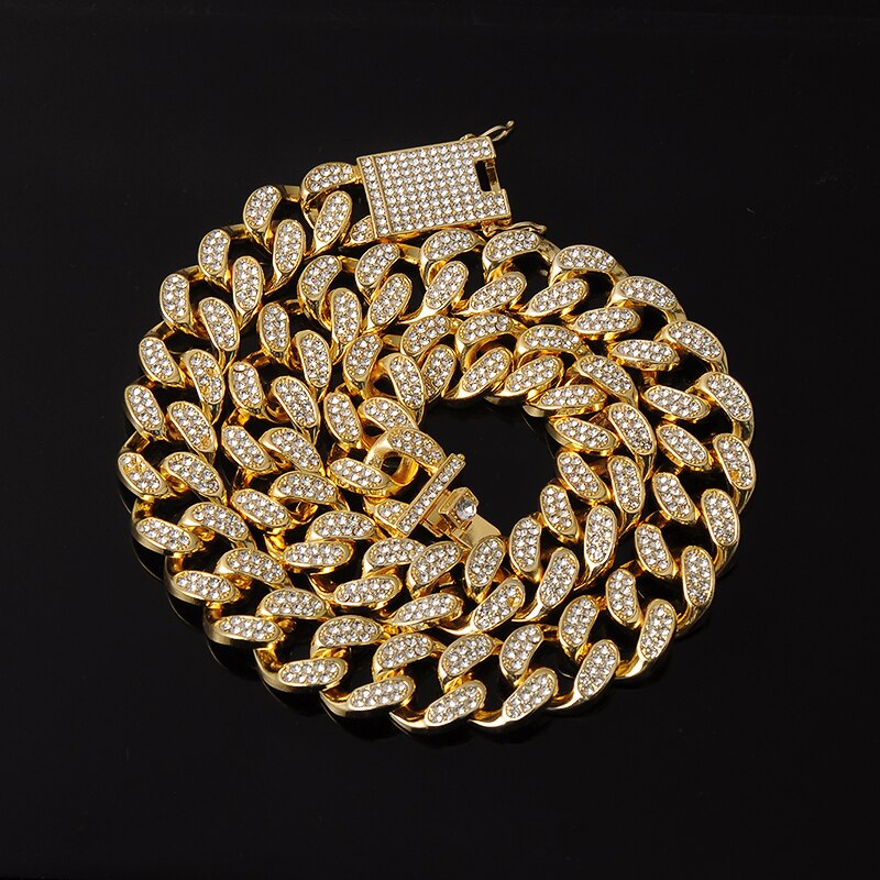 18 Karat Echt Vergoldette Halskette/Platin überzogen, Weißgold Halsband Halskette Armband