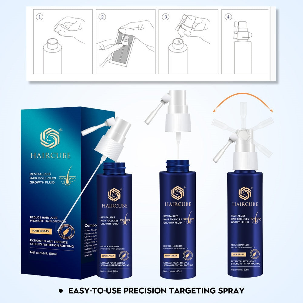 Anti-Haarausfall-Haarwachstumsspray, Natürliche Reparaturschäden, Haarwurzeln Ätherisches Öl Haarpflegeprodukte für Männer/Frauen
