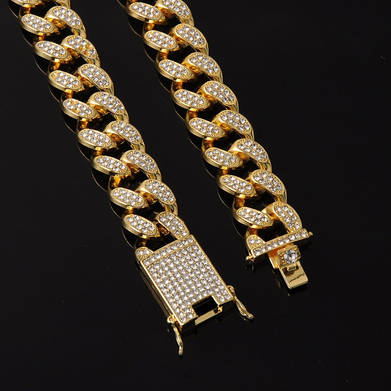 18 Karat Echt Vergoldette Halskette/Platin überzogen, Weißgold Halsband Halskette Armband