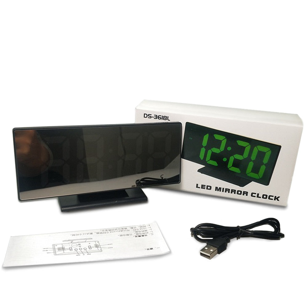 Digitaler Wecker LED-Spiegeluhr Großes LCD-Display