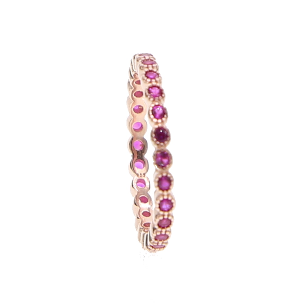 100% 925 Sterling Silber 7 Farben stapelbar Mode Mädchen Frauen Design Schmuck Geburtsstein Roségold Silber Mix Farbe cz Ring