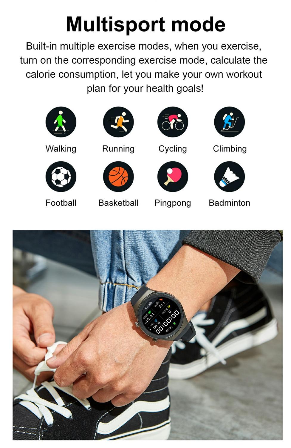 2022 SANLEPUS QS8 NEW Smart Watch mit Zifferblatt Anrufe, ideal für Männer & Frauen, Wasserdicht Smartwatch Fitness Armband für Android,Huawei, & Apple