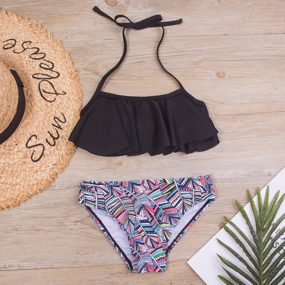 Badeanzug Bikini Set für Kinder Mädchen, Zwei-Stücke Schwimmenanzug für den Sommer