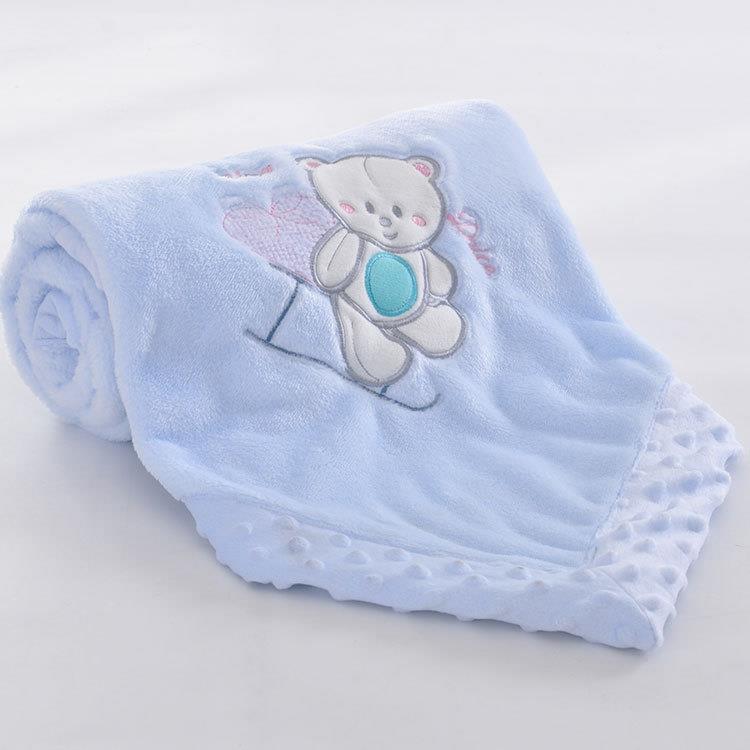 Babydecken Neugeborenes Doppelstöckige Warme Flanelldecke