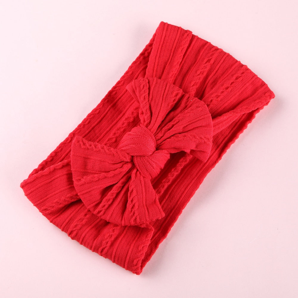 1Pcs Neugeborenes Baby Stirnband für Mädchen, elastisch Baby Schleifen, weiches Nylon Kinder Kopfbedeckung, Haarschmuck 32 Farben